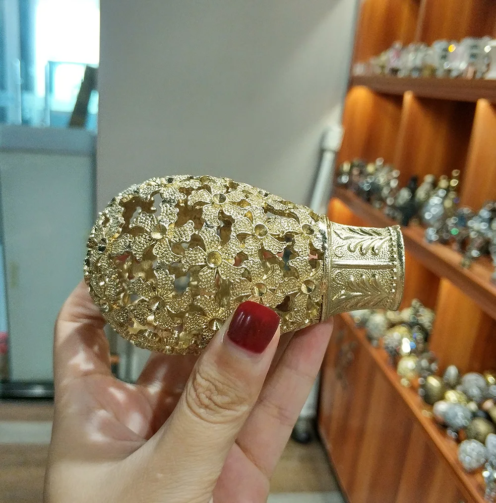 Wholesale Curtain Rod Price Gold Color Metal End Caps Finial Curtain