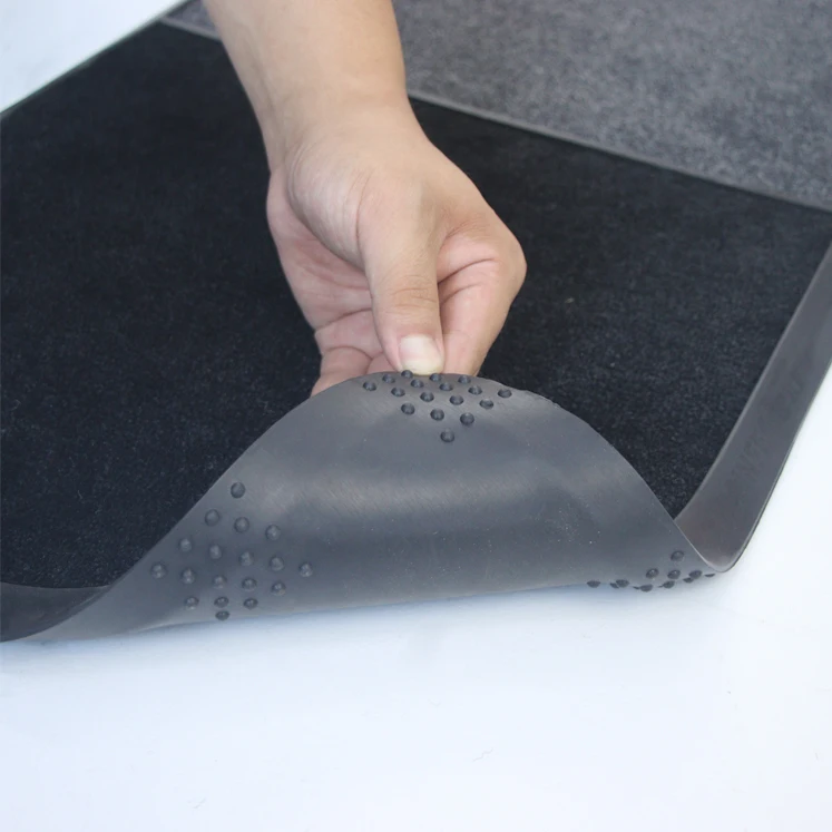 Black Gray Nonslip Dust Removal Cotton Foot Dust Removal Nonslip Mat