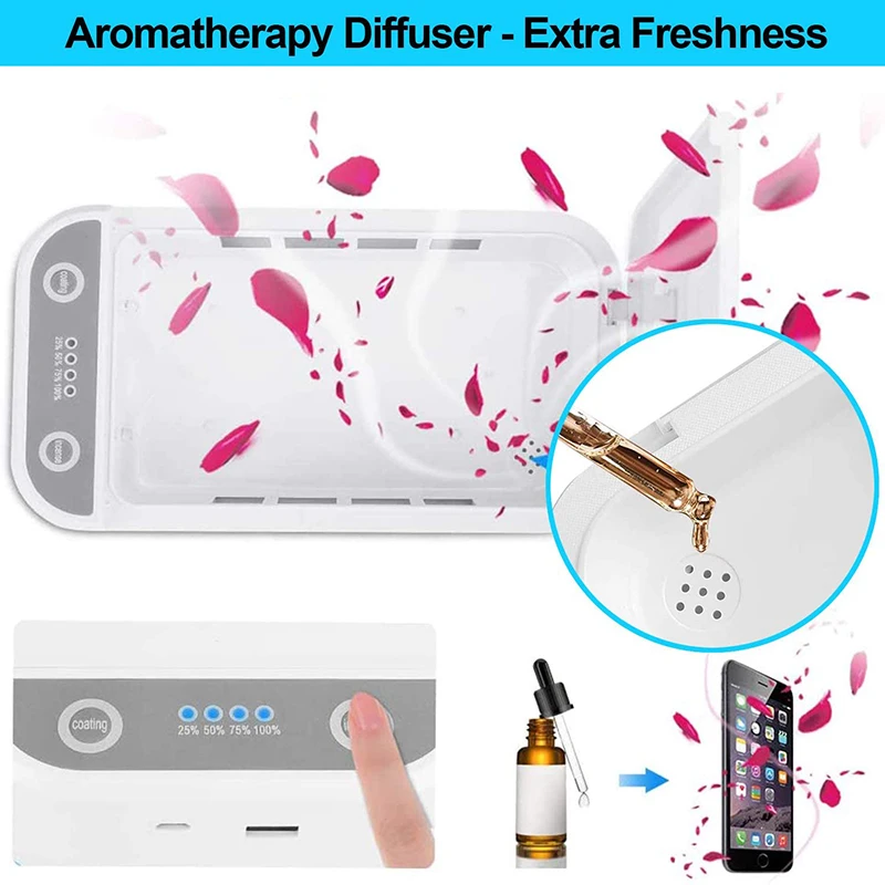 portable uv light  sterilizer box cell phone wireless charging sterilisator  uv boxes sterilizer smartphone