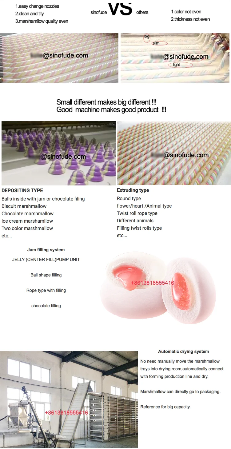 Automatic Extruding/depositing Marshmallow Candy Making Machine