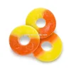 5g peach pink diamond rings shape sugar coated fruity SWEET bulk halal gummy candy ring