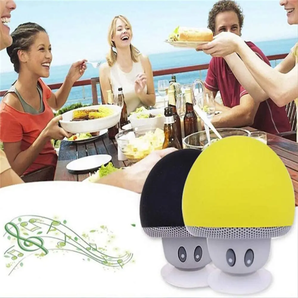Factory wholesale round mushroom waterproof mini speaker with suction cup portable wireless bluetooth shower speaker promotion - ANKUX.COM