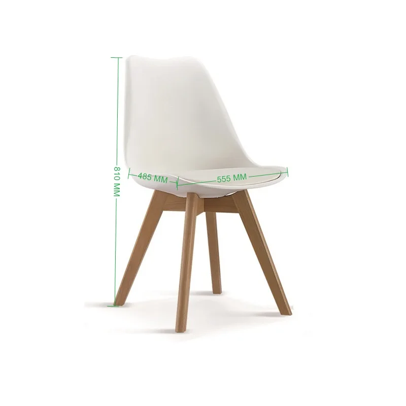 Wholesale cheap Nordic plastic light colored high quality dining chairs with beech legs