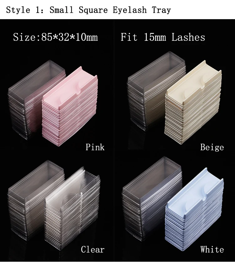 Wholesale Lash Trays Plastic Acrylic Clear Eyelash Tray Holder Fit For