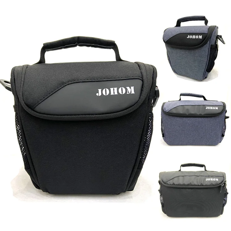 
wholesale zipper closed polyester square shoulder cross body Nikon camera cube bag for outdoor travel 