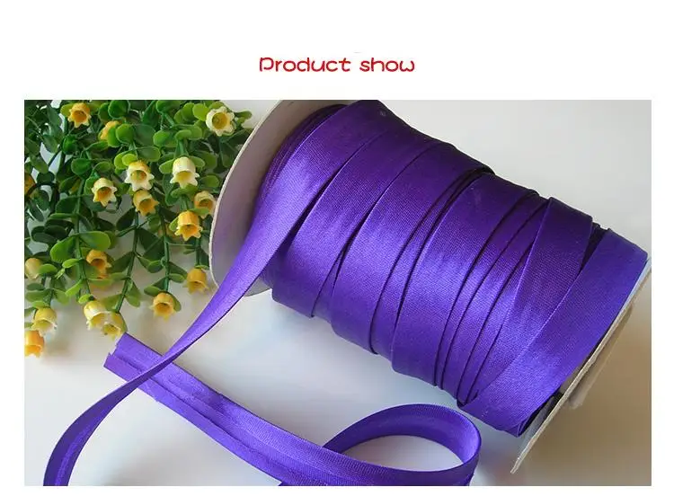 100 Polyester Double Fold Satin Bias Binding Tape For Sewing Seaming