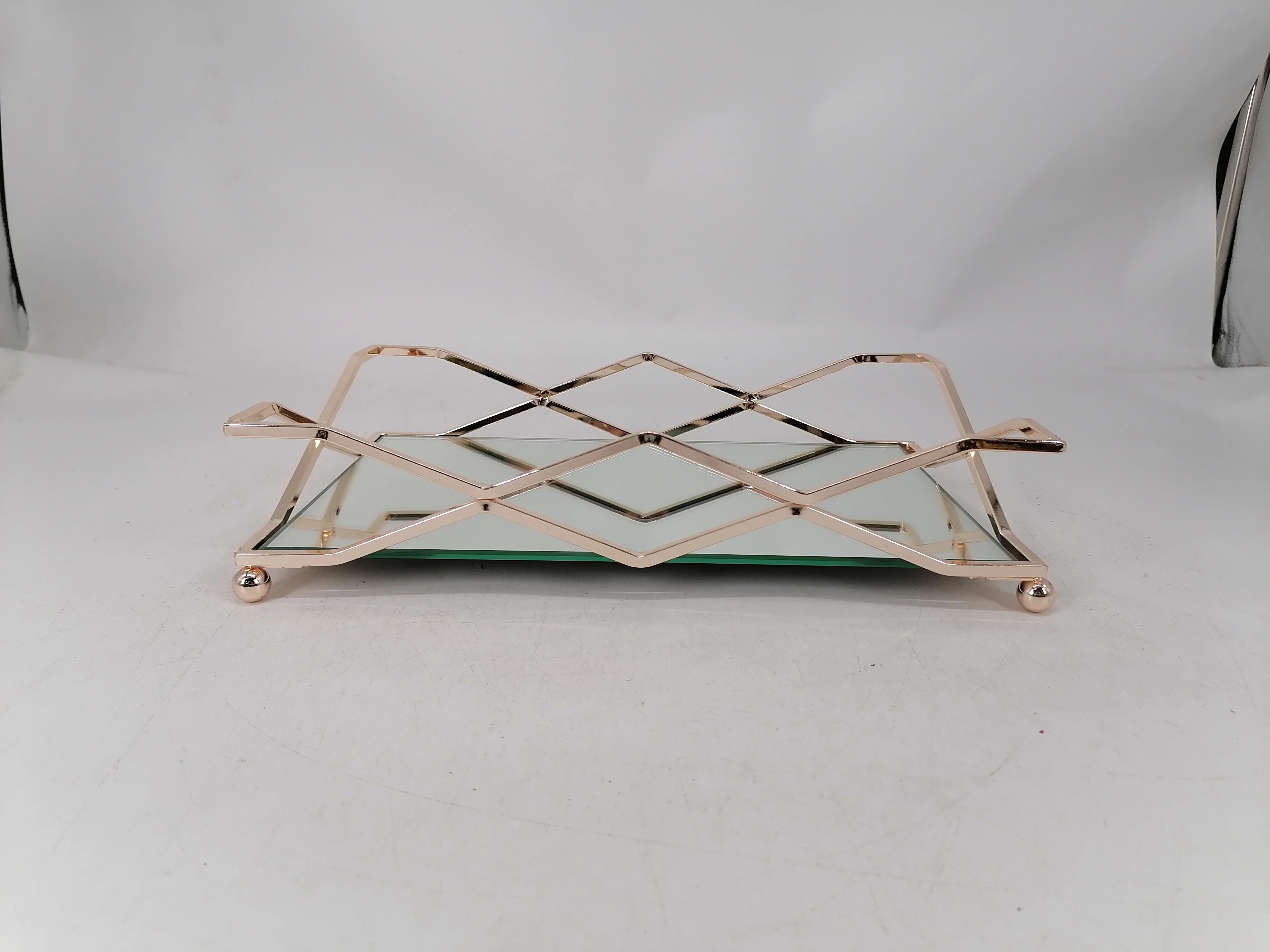 Mirror Tray Vanity Trays Metal For Dresser Bathroom Bedroom Countertop
