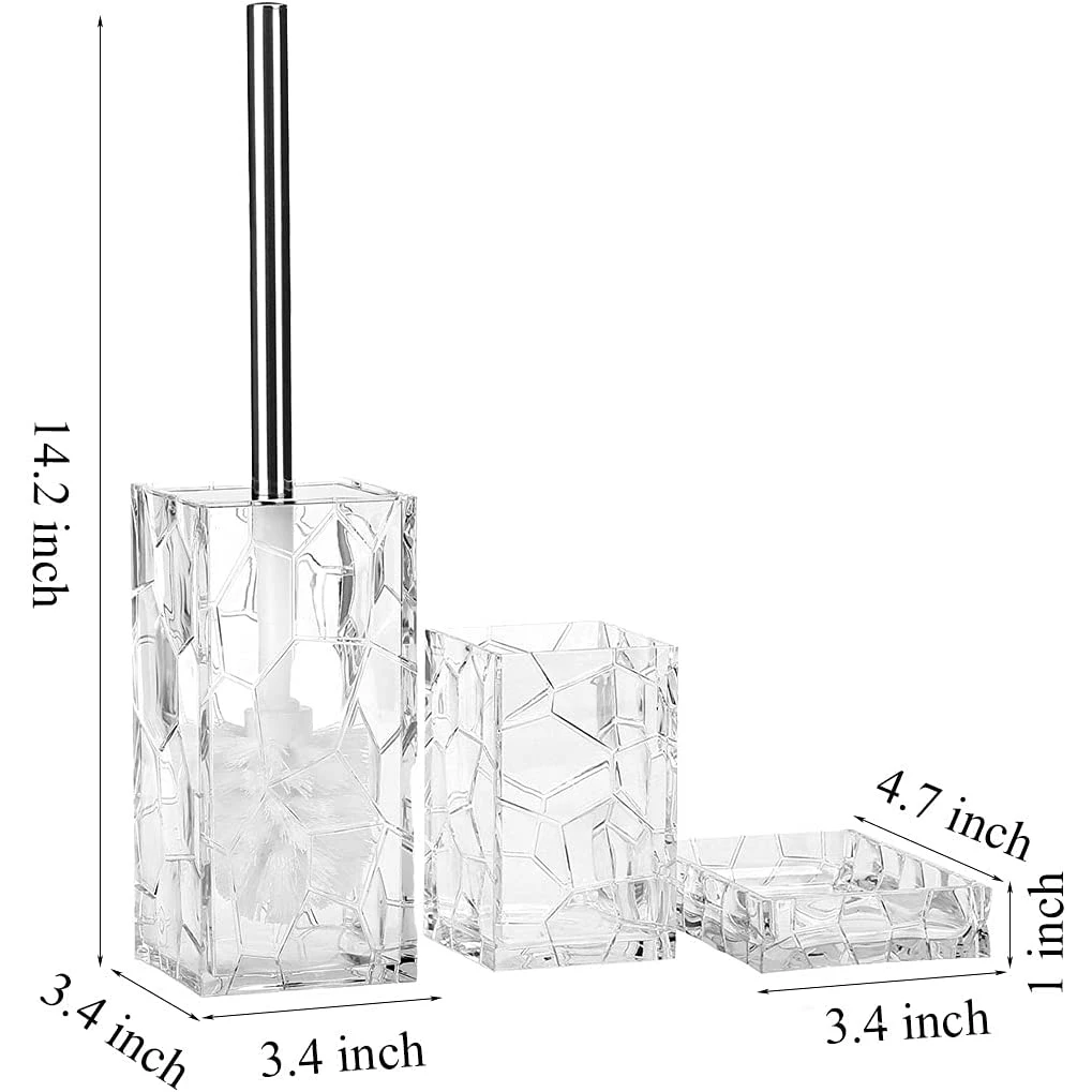Luxury 5 Piece Bathroom Accessories Set Acrylic Bathroom Accessory Sets
