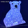 Vivid White Christmas Figure Acrylic LED Bear Light