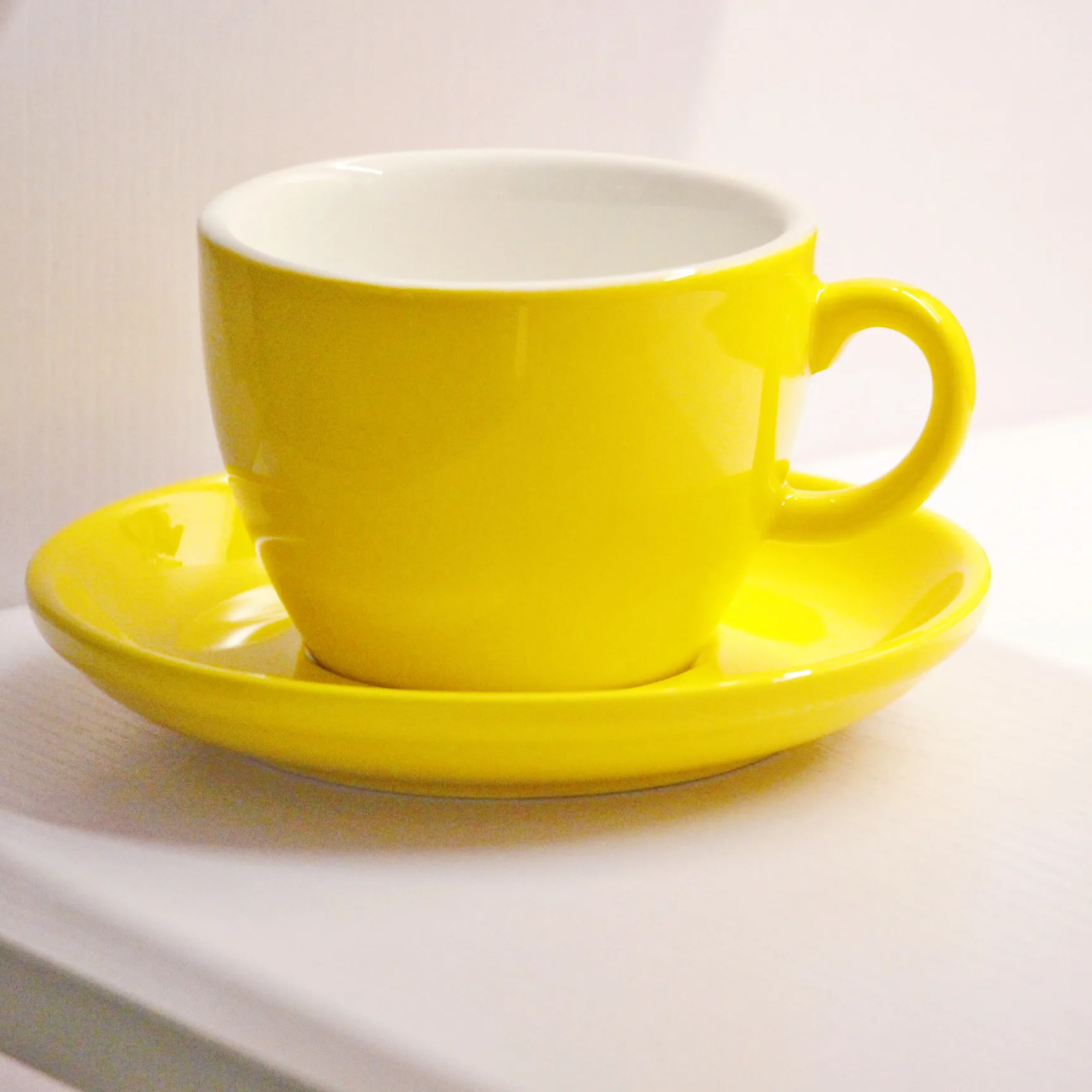 250ml Ceramic Coffee Cup and Saucer Set Porcelain Cappuccino Cups with ...