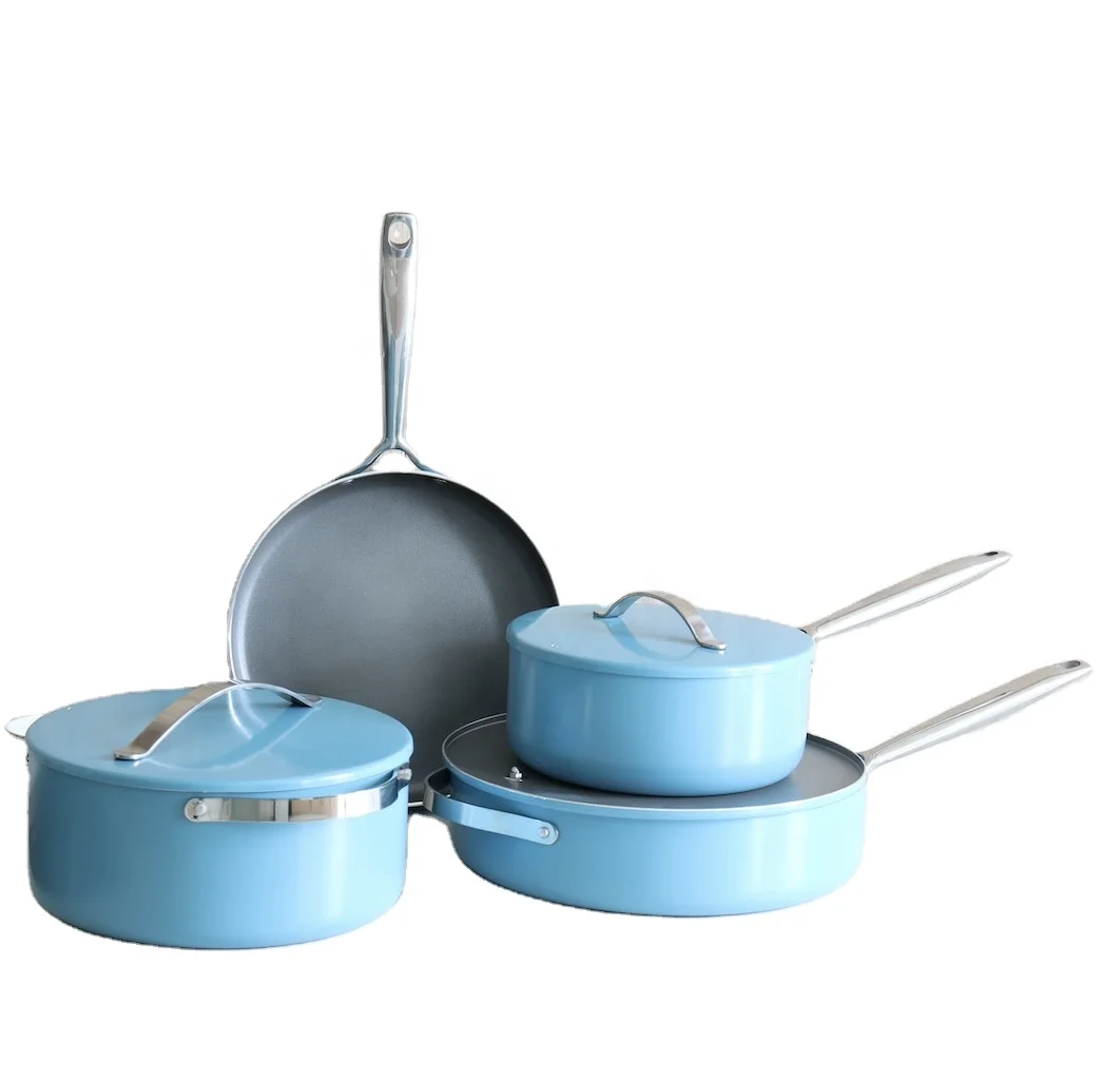 Colli Amazon Hot Sell Caraway Induction Bottom Ceramic Cookware Sets