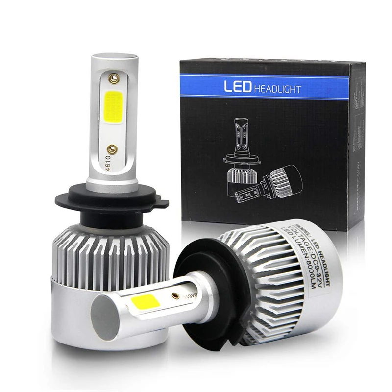auto lighting system factory price super bright 12v 24v 16000lm S2 car light 9005 9006 h7 h4 led headlight
