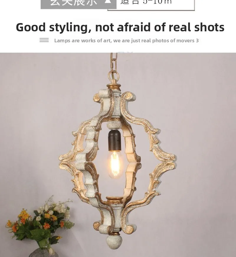 product french country style gold plated single head pendant light medieval rural entrance hallway lighting chandeliers pendant lights-9