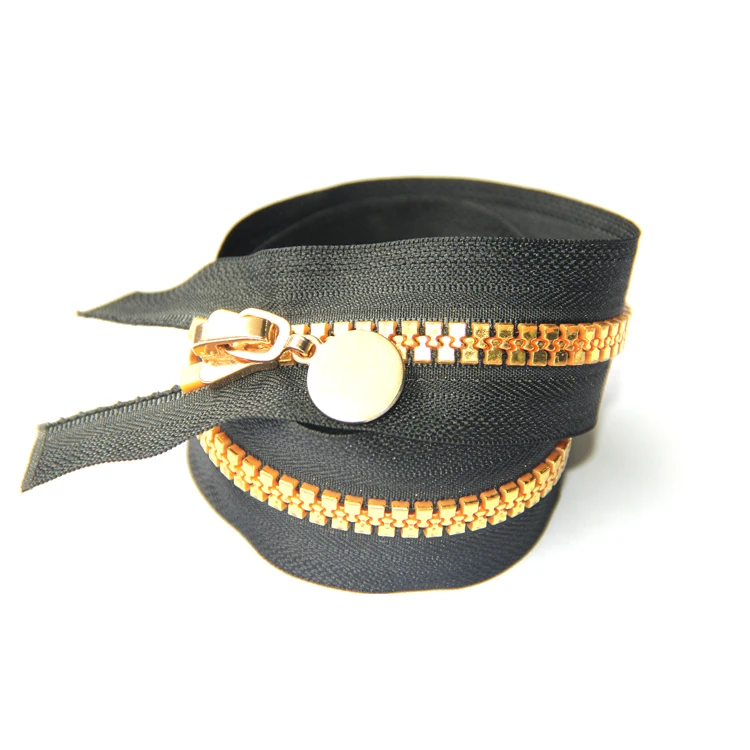 
Clothing plated gold teeth 55 cm length 8# resin zipper 