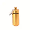 2018 Athmedic food Grade Waterproof Mini Aluminum Drug Box bottle Aluminum Pill Case Container Aluminum Pill case keychain