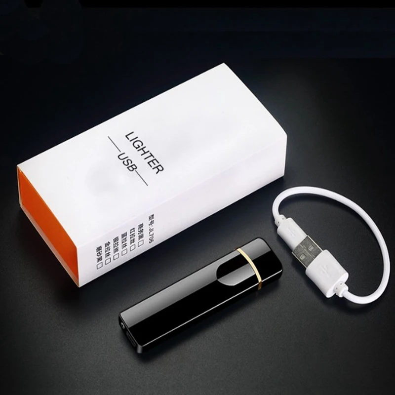 Newest Electric Rechargeable USB Metal Charging Lighter Smart Fingerprint Sensor for Cigarette Smokers