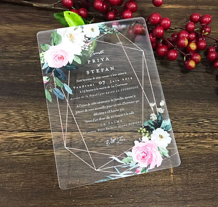 Invitation Card Wholesale Custom Acrylic Wedding Invitation Card Buy