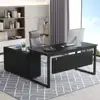 High Quality Office Furniture Set Black Europe Style Computer Desk & File Cabinet