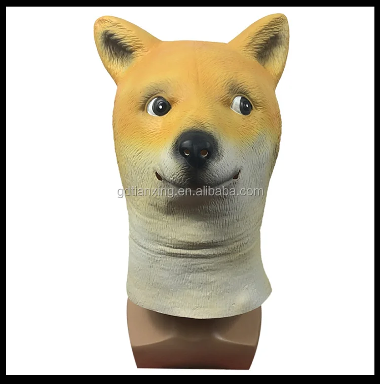 面白い完全な頭部 Doge マスクコスプレファンシードレスハロウィンパーティー犬マスクラテックス Buy ハロウィンマスク Doge マスク 完全な頭部マスク Product On Alibaba Com