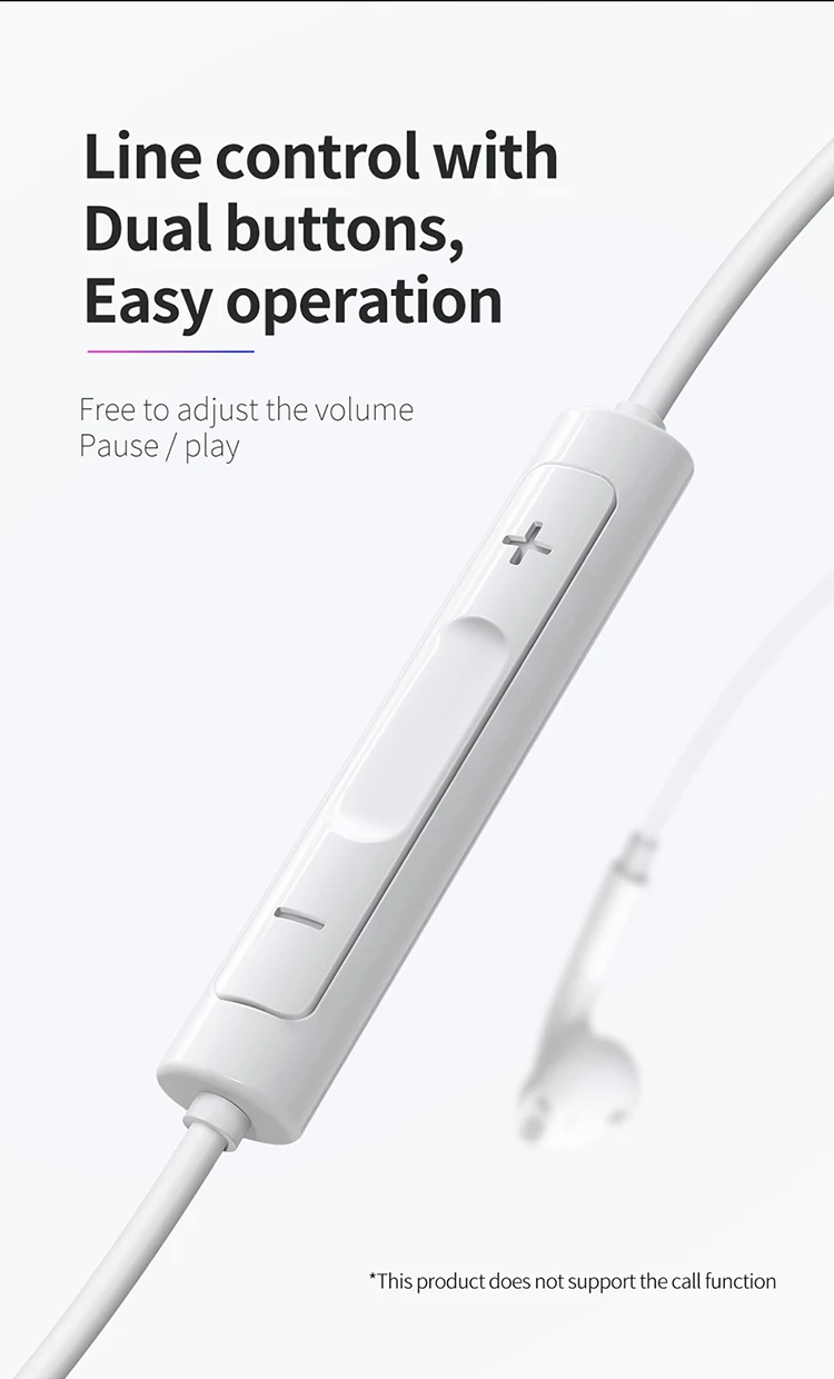 Mcdodo mobile type c plug in-ear earphone 1.2m high quality wired type-c earbuds for xiaomi/huawei - ANKUX.COM