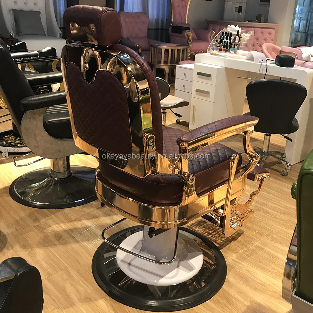 Chairs Salon Equipment And Furniture Hairdressing Chairs Rose Gold Mens Barber Chair