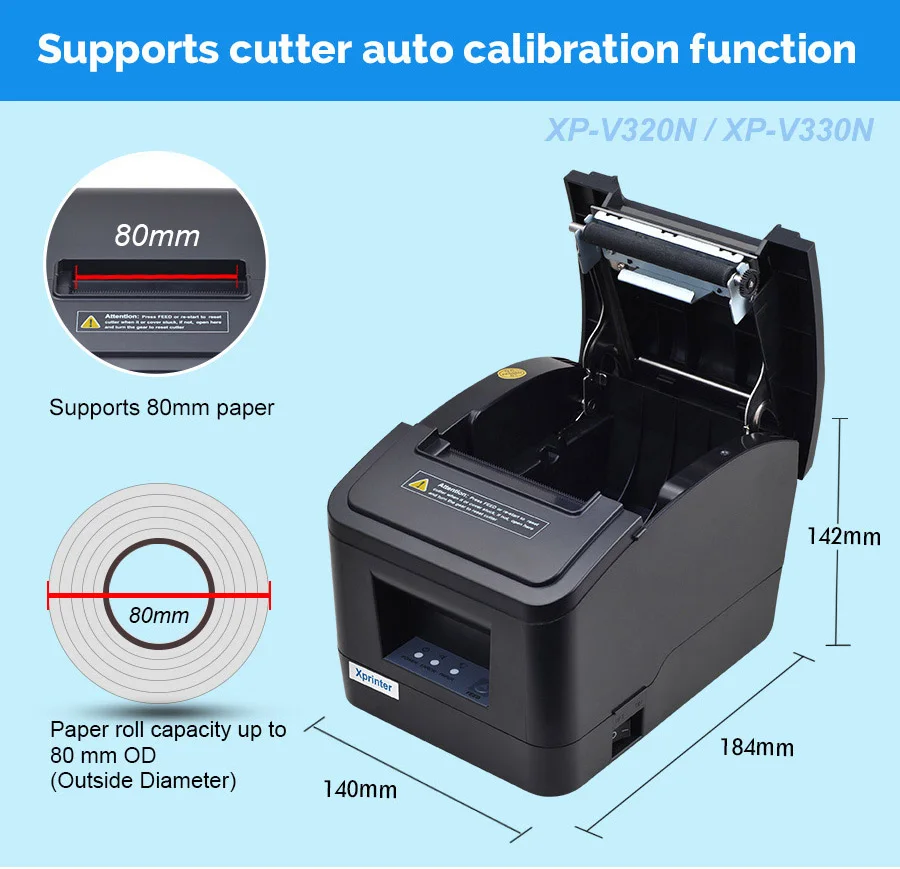 2020 Xprinter New Printer Xpv320n V330n Pos 80 Printer Thermal Driver
