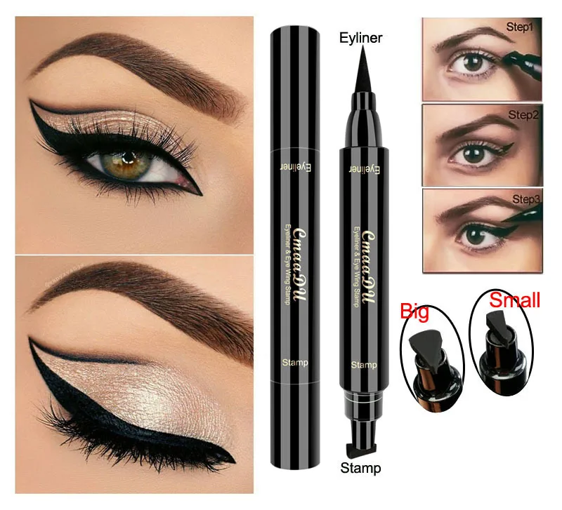 Cmaadu Double Ended Eyeliner Wing Stamp Waterproof Long Lasting Liquid