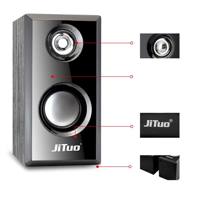 JT2803 USB Computer Desktop Speaker Wooden Mini Portable USB Speaker - ANKUX.COM