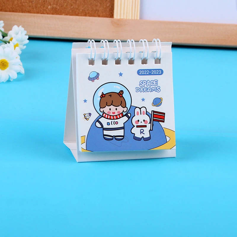 Wholesale Custom Calendar Cartoon Cute Small Mini Coil Hardcover Calendar Home Office Calendar supplier