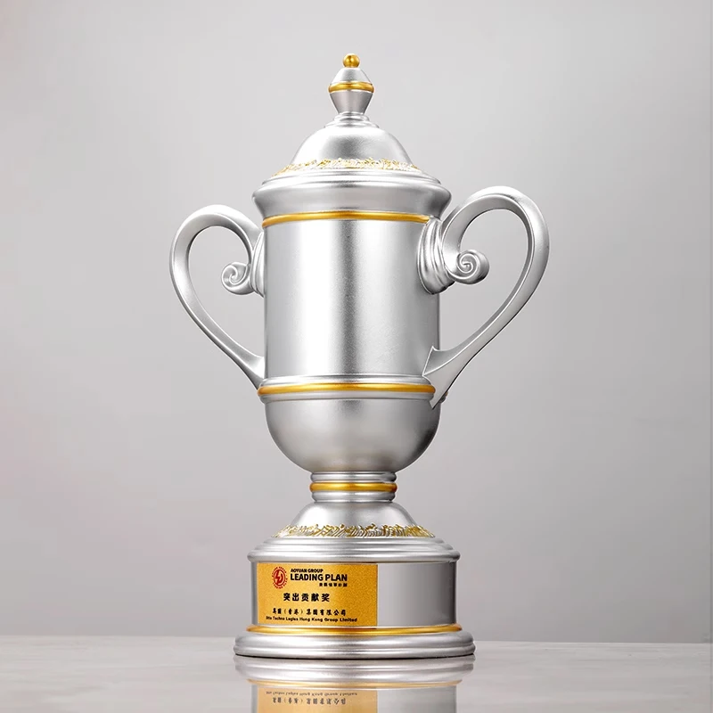 Customizable Gold Silver Bronze Champion Cup Resin Trophy for Sports Competitions and Academic Trophy Souvenir Gifts manufacture