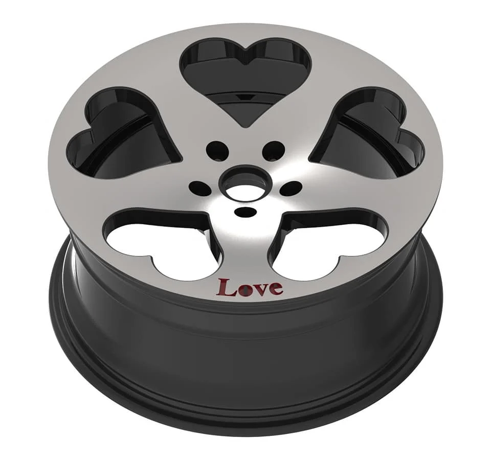 18 Inch Luistone Factory New Design Alloy Wheels With Heart Rims For