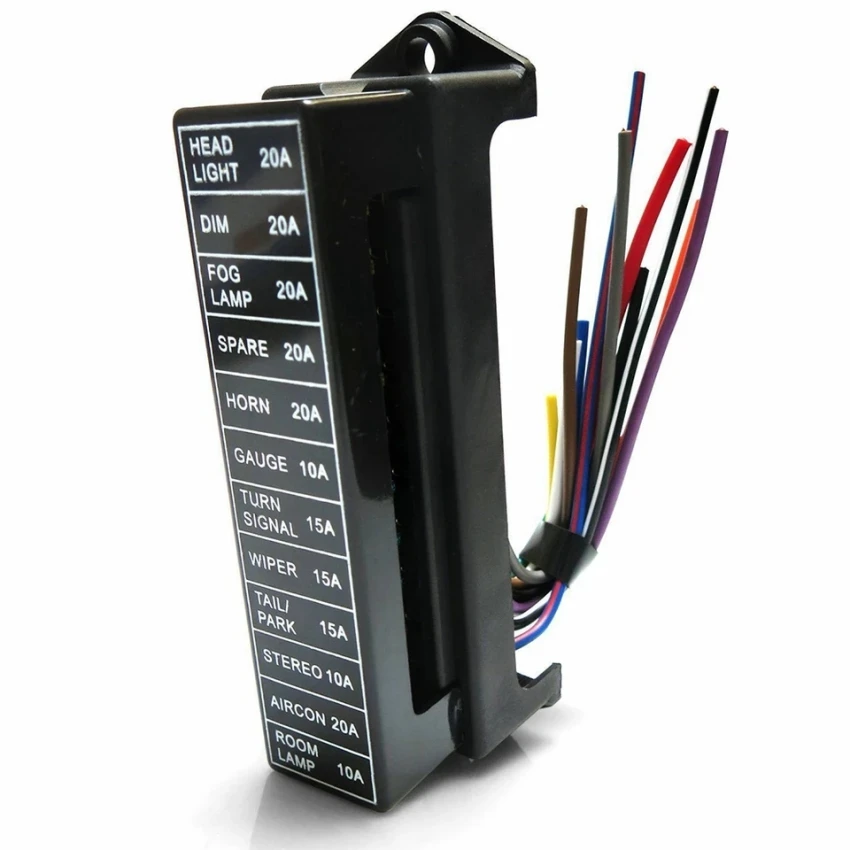 12 Way Dc 12v Volt Fuse Box Block Holder Atc Ato 2input 12ouput Wire