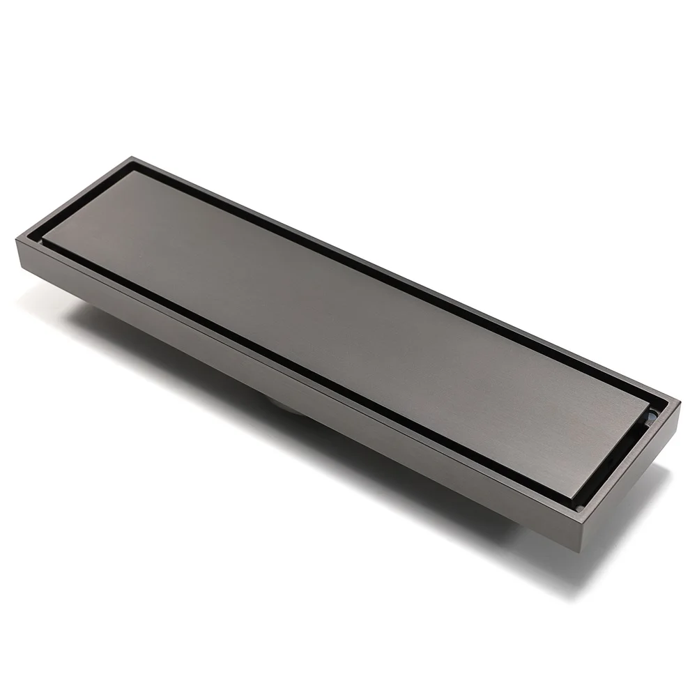 Maxery Invisible Solid Brass Floor Drain Rectangular Floor Drain Long ...