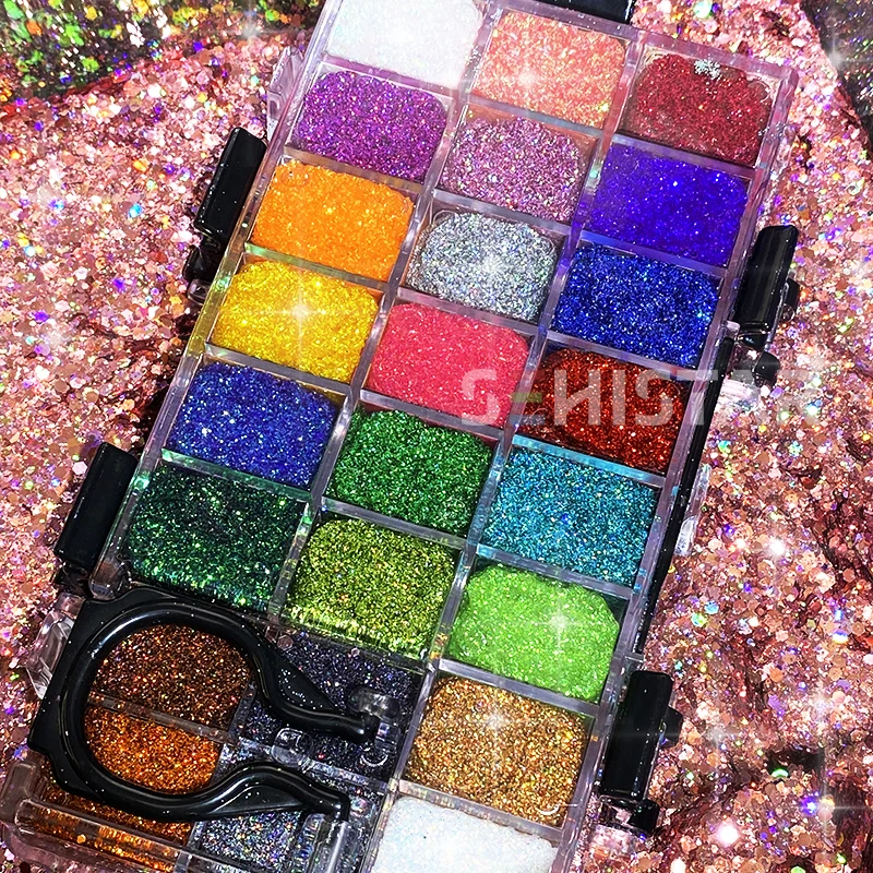 Latest Hot Color Shimmering Glitter Eyeshadow Palette Long Lasting