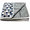 Brush Cut Flannel Fleece Weighted Blanket Comfort (36in x48in 5 lb 41in X 60 in 7lbs) Warmth Breathable filling with Glass Beads