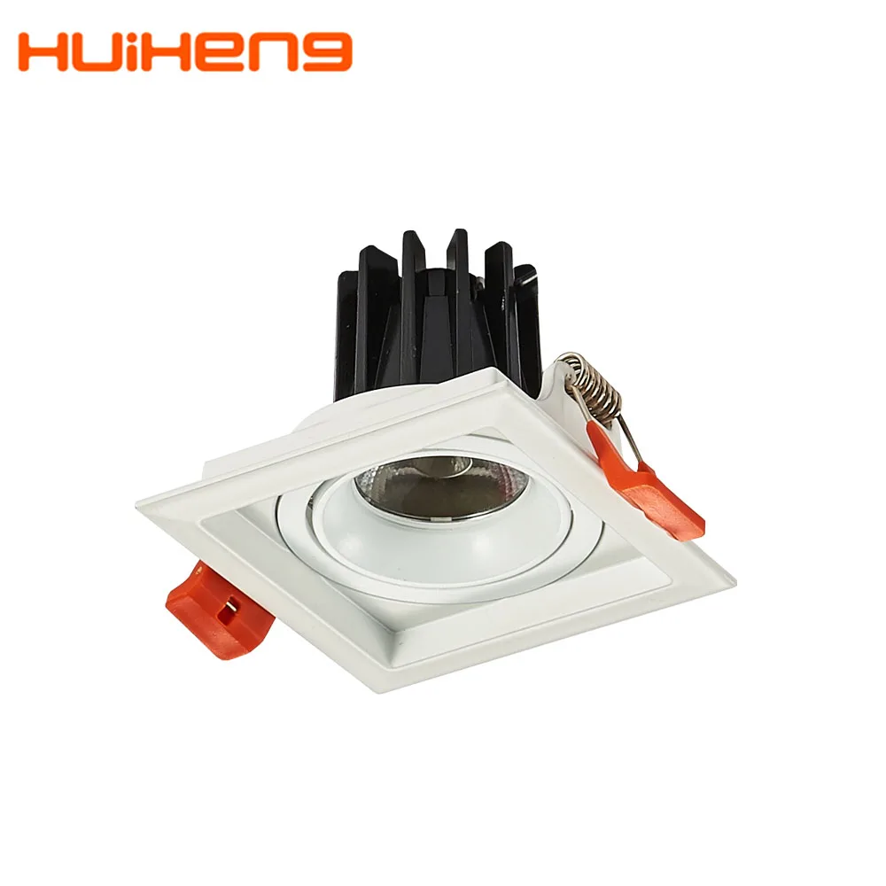 HH48 Recessed Retail Shop 5W 9W Indoor Frame Adjustable Trimless Square Dimmable Cob Ceiling Led Spot Light