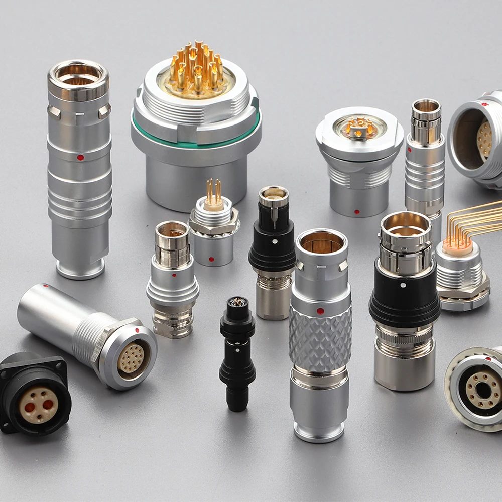 LEMO-Compatible Push-Pull Circular Connector 2-16 Pin Waterproof Metal Connector for Medical & Industrial Equipment插图2 LEMO-Compatible Push-Pull Circular Connector 2-16 Pin Waterproof Metal Connector for Medical & Industrial Equipment插图2