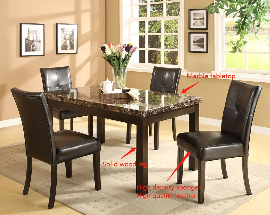 High-quality Dining Room Furniture Marble Dining Table Sets One Table