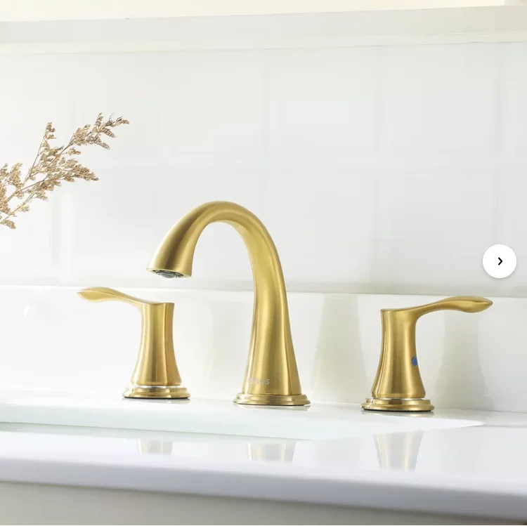 Luxury Waterfall Gold Bathroom Sink Brass Bronze Curved Faucets Tap