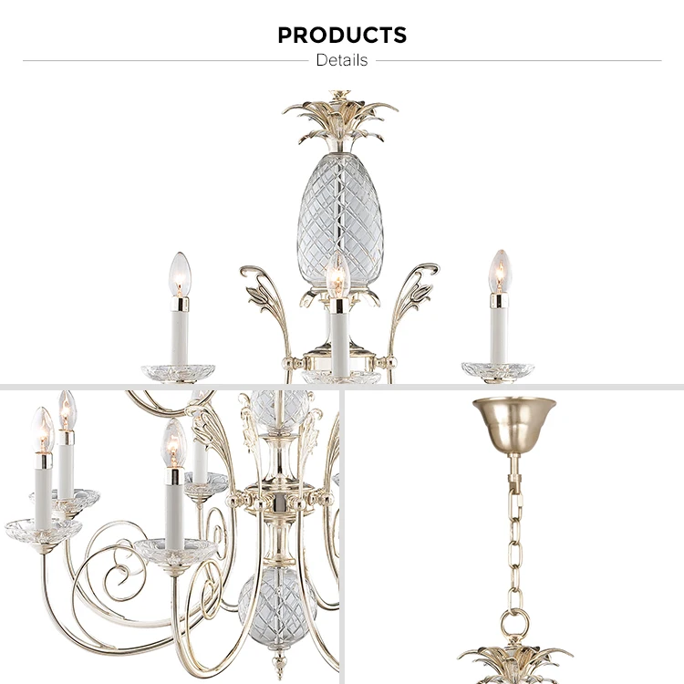 glass pineapple modern lighting chandelier