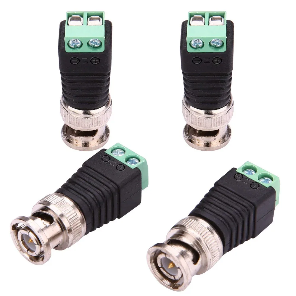12v Dc Coax Cat5 Video Adapter Plug Bnc Male Female Connector For Led
