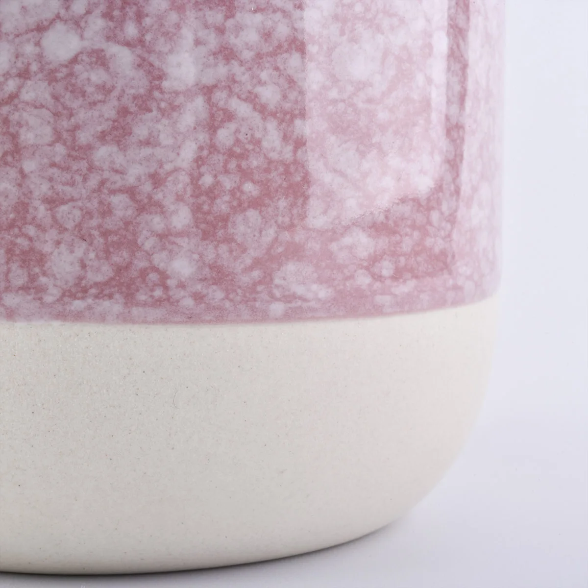 pink ceramic candle jar