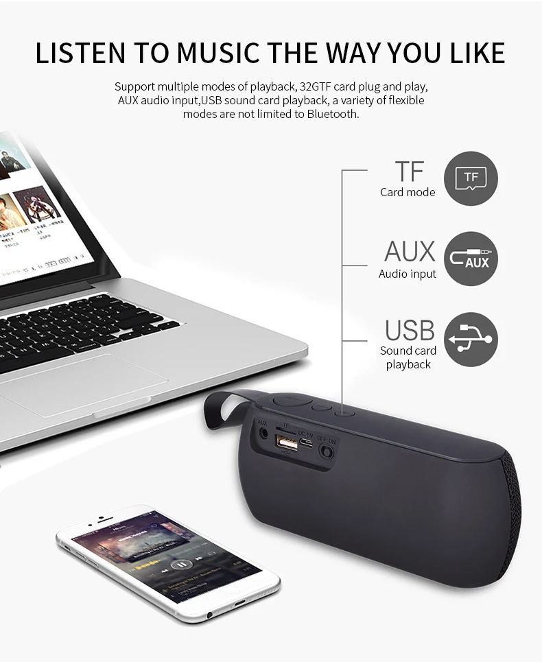 TWS Waterproof Speakers Bluetooth Wireless Home Theatre System Speakers Bluetooth with Radio - ANKUX.COM