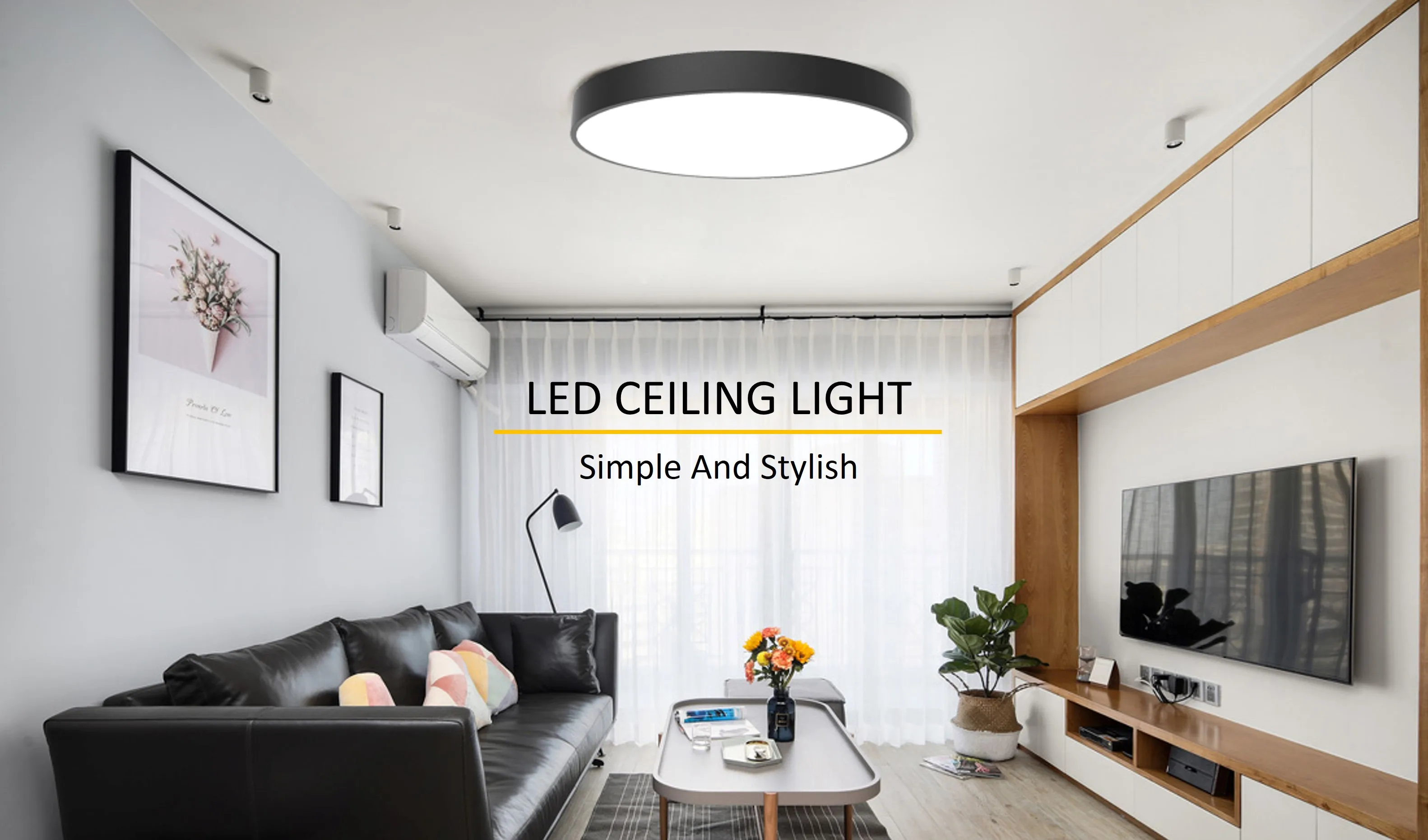 Ce Certification Indoor Emergency LED Acrylic Round Ceiling Light