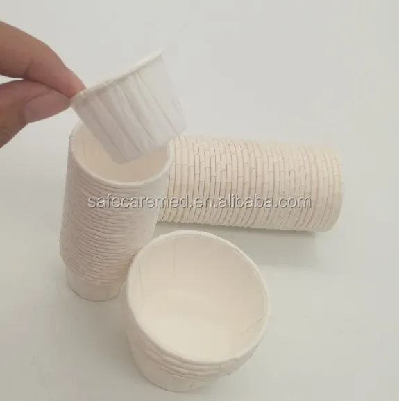 Disposable Paper Medicine Cups White Paper Pill Cups With 0.5oz 0.75oz