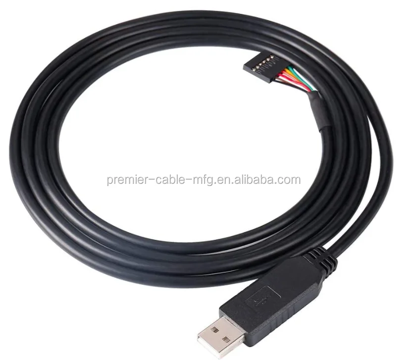 Usb To Ttl Serial 5v Adapter Cable 6 Pin 0.1 Inch Pitch Female Socket