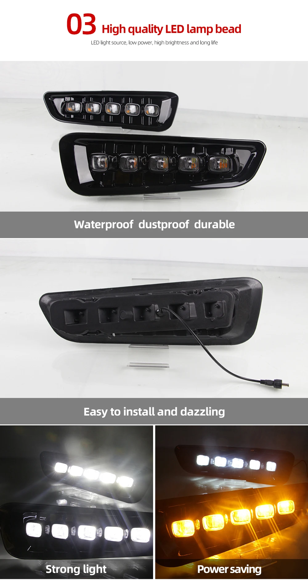 Car Flashing 2pcs For Ford Raptor F150 2009 2010 2011 2012 2013 2014