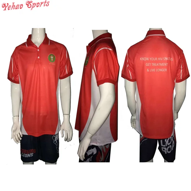 red polo uniform shirts