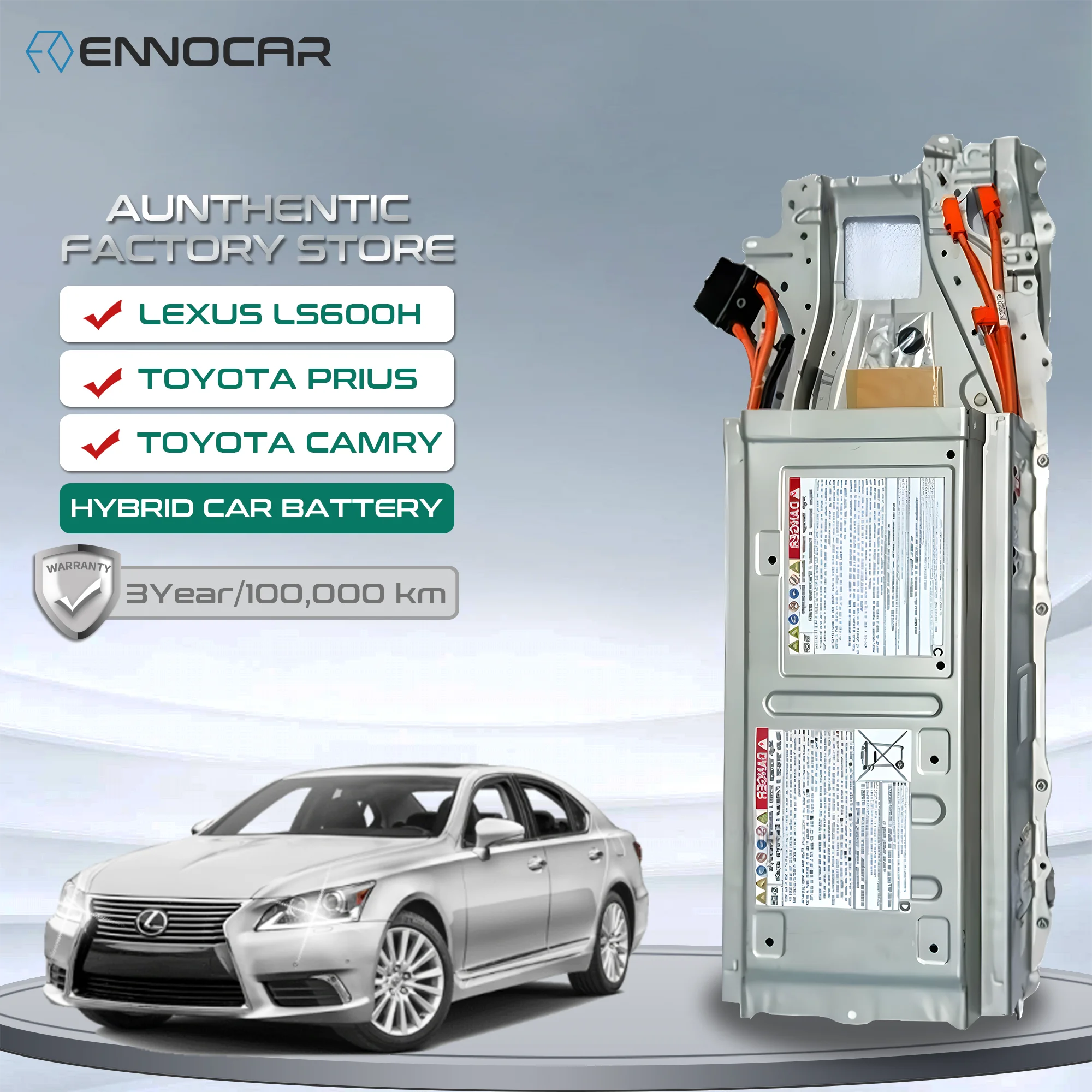 6500mAh 288V Ni-MH Hybrid Car Battery Replacement for Lexus LS600H