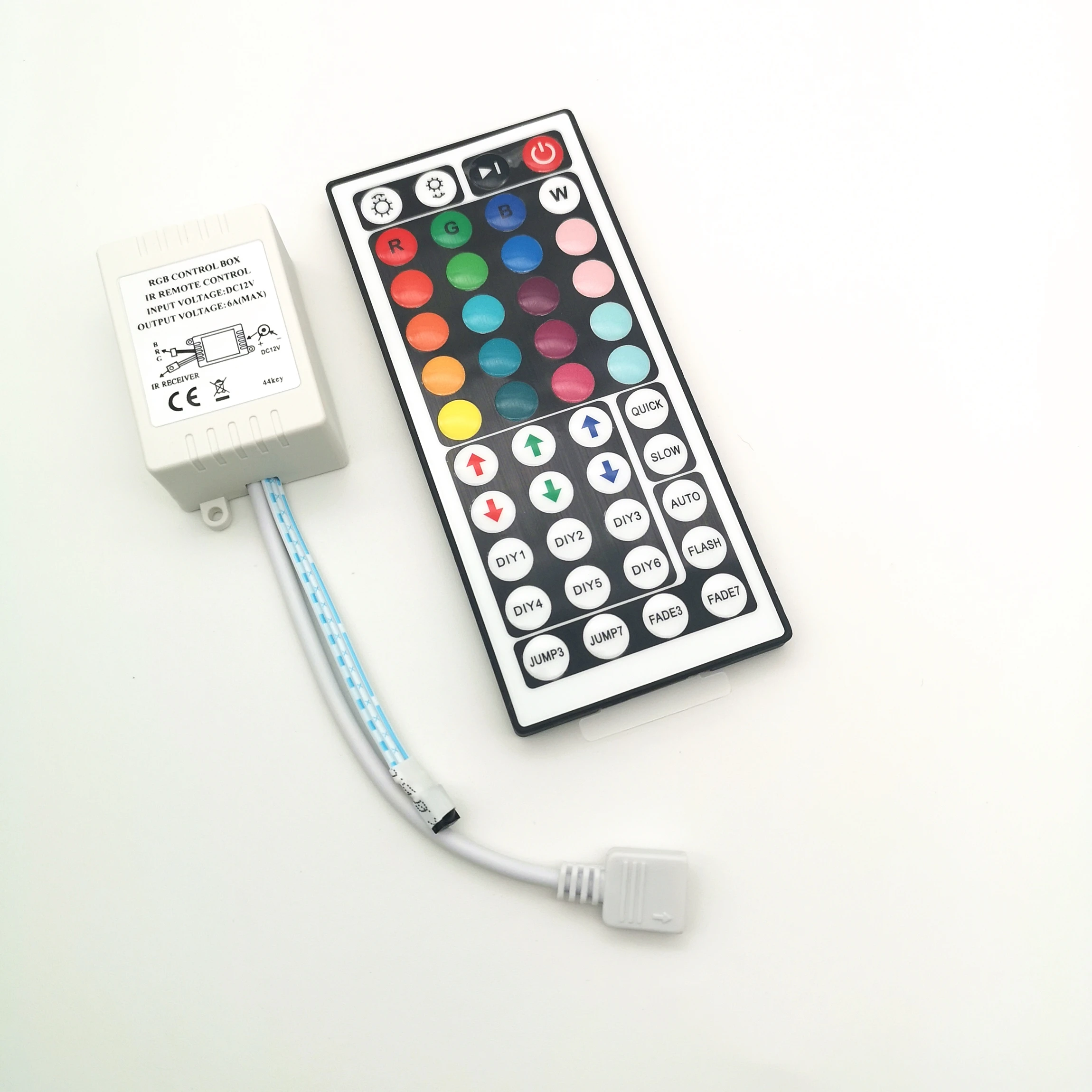 New Arrival Plastic 44keys IR Remote Led Strip 12v Rgb Control Box